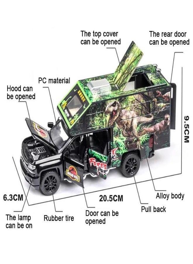 VARIYA ENTERPRISE® 1:32 Dinosuar Truck Toy Car Metal Pull Back Diecast Car with Openable Door and Sound Light, Gifts Toys for Kids【 Multicolor 】 - Image 2